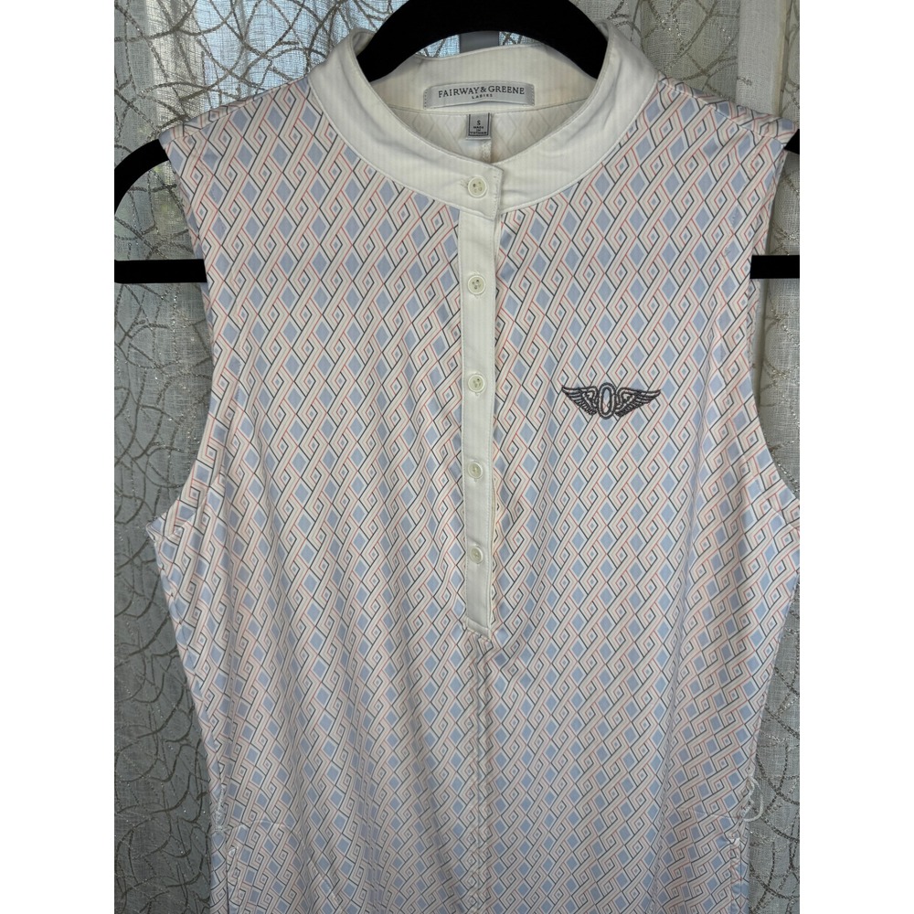 Fairway & Greene Sleeveless Golf Dress Women's Small Geometric Print - Picture 3 of 9
